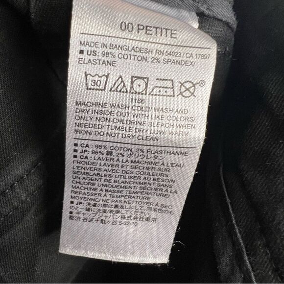 Banana Republic Girlfriend Chino 🖤 black🖤 size 00P - Picture 6 of 6